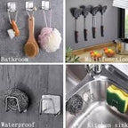 Stainless Steel Sink Sponge Holder – No-Drill Self-Adhesive Draining Rack