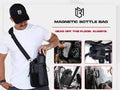Magnetic Gym Water Bottle Bag | Portable Carrier Pouch with Phone Pocket | Hands-Free Workout Bag