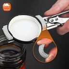Adjustable Jar & Bottle Opener – Heavy-Duty Stainless Steel Multi-Function Kitchen Tool