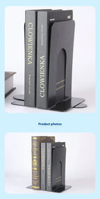 Metal L-Type Book Stand – Sturdy Desktop Bookend for Office, Library & Home | 2 Sizes