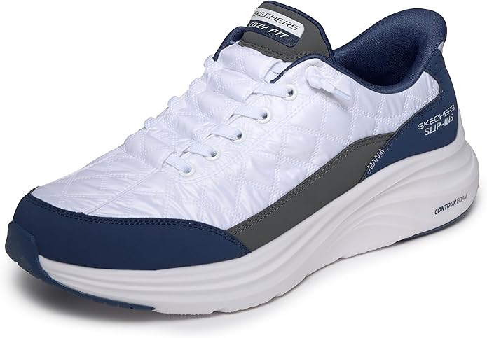 Skechers Men's Contour Foam Cozy Fit Hands-Free Slip-In Shoes – Air-Cooled Memory Foam
