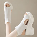 Women's Cutout Mesh Wedge Sandals – High Heel Breathable Style