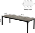 78.7" Large Executive Office Desk – Industrial Rectangle Computer Table with Heavy-Duty Iron Legs