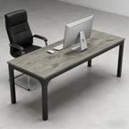 78.7" Large Executive Office Desk – Industrial Rectangle Computer Table with Heavy-Duty Iron Legs