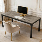78.7" Large Executive Office Desk – Industrial Rectangle Computer Table with Heavy-Duty Iron Legs