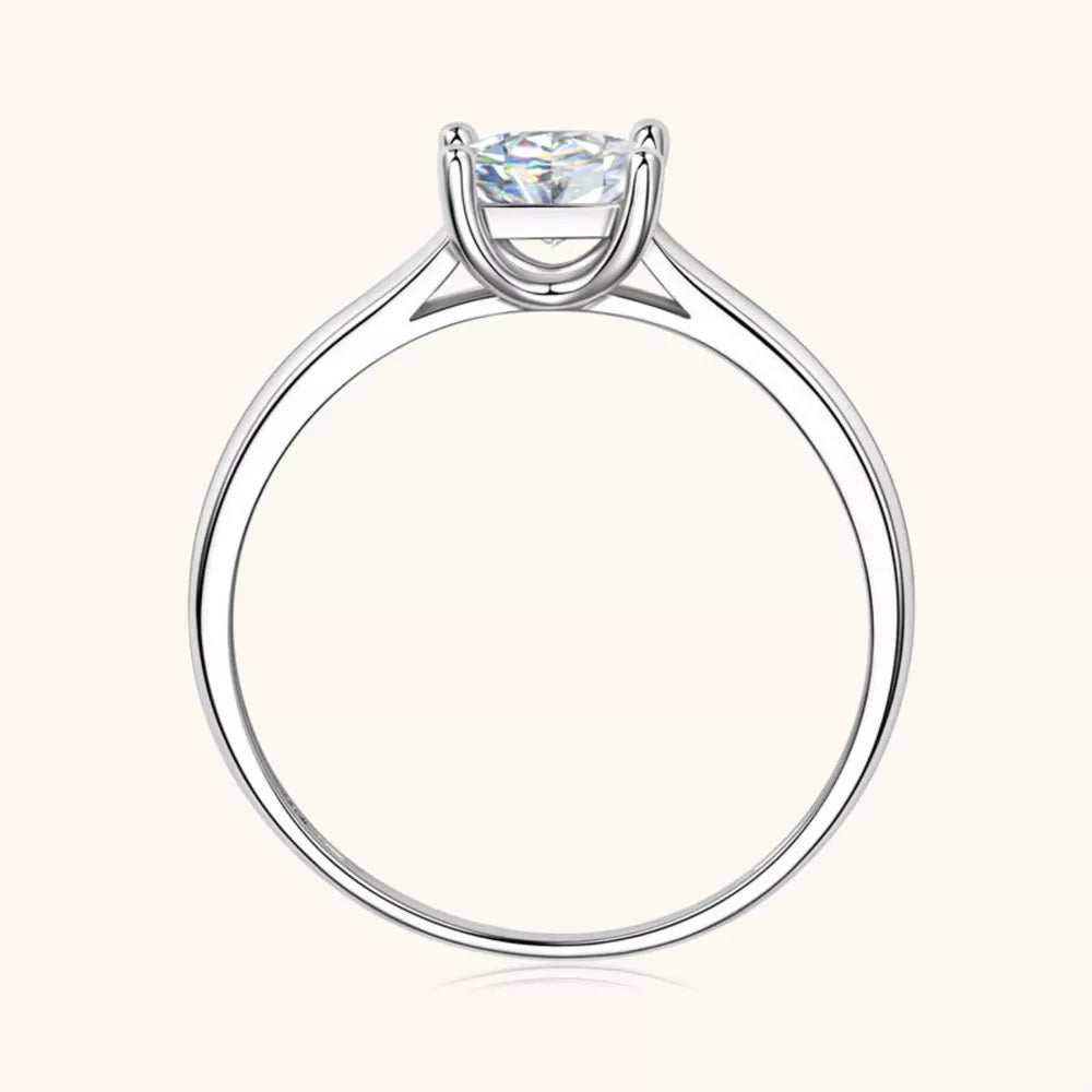 Silver-Plated Minimalist Ring | Copper & Zircon Stackable Band