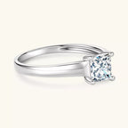 Silver-Plated Minimalist Ring | Copper & Zircon Stackable Band