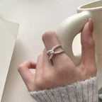 925 Sterling Silver Knot Ring – Minimalist Twisted Band