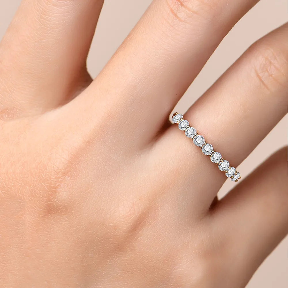 Moissanite 925 Sterling Silver Ring | 18K Gold-Plated