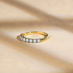 Moissanite 925 Sterling Silver Ring | 18K Gold-Plated