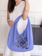 Women's Casual Zipper Handbag – Large Nylon Shoulder Bag