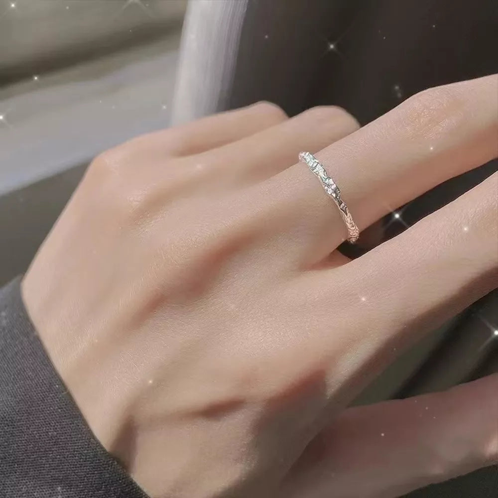 925 Sterling Silver Open Ring | Minimalist Adjustable Band | Gift Box Included