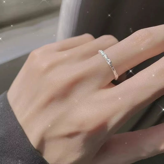 925 Sterling Silver Open Ring | Minimalist Adjustable Band | Gift Box Included