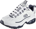Skechers Men's Energy Afterburn Sneakers – Leather & Mesh, Shock-Absorbing Midsole