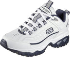 Skechers Men's Energy Afterburn Sneakers – Leather & Mesh, Shock-Absorbing Midsole