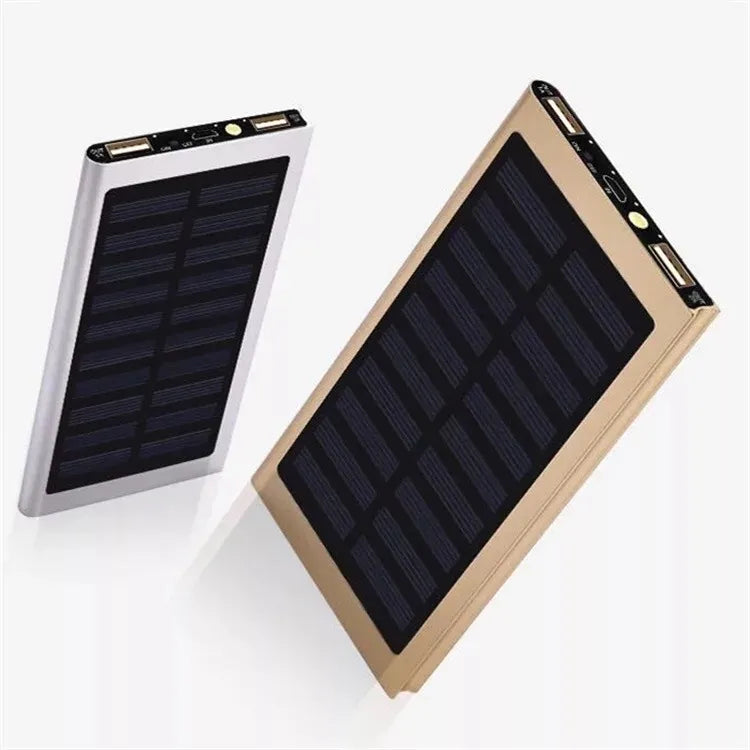 20000mAh Solar Power Bank | Dual USB Portable Charger with LED Flashlight & Solar Panel