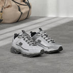 Skechers Men's Energy Afterburn Sneakers – Leather & Mesh, Shock-Absorbing Midsole