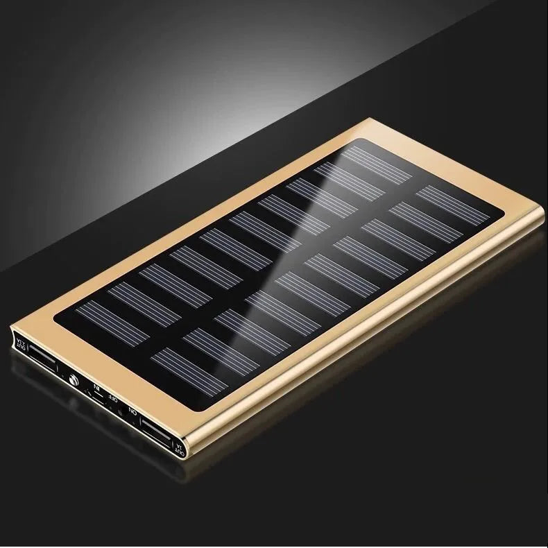 20000mAh Solar Power Bank | Dual USB Portable Charger with LED Flashlight & Solar Panel