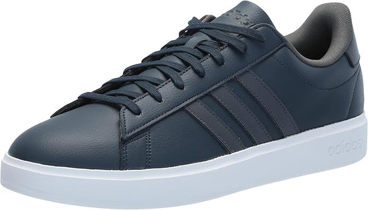 Adidas Men's Grand Court 2.0 Sneakers – Cloudfoam Cushioning & Rubber Outsole