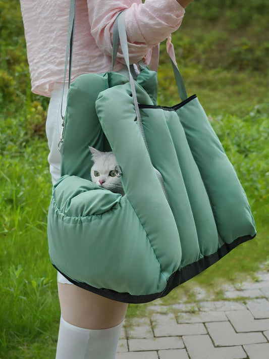 Portable Pet Car Nest – Cozy Travel Carrier for Small Dogs & Cats