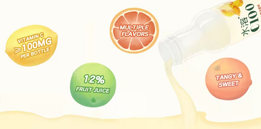 C100 Calamansi Flavored Juice Beverage – 100mg Vitamin C, 15 Fl Oz (Pack of 15)