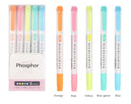 25-Color Double-Tip Highlighter Pen Set – Fluorescent & Pastel Art Markers