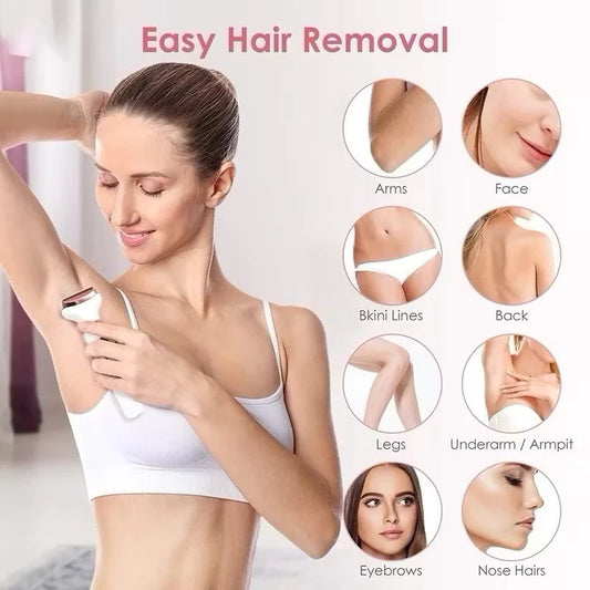 4-in-1 Women's Electric Shaver & Grooming Kit – Rechargeable Painless Hair Trimmer