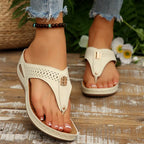 Toe Post Wedge Sandals