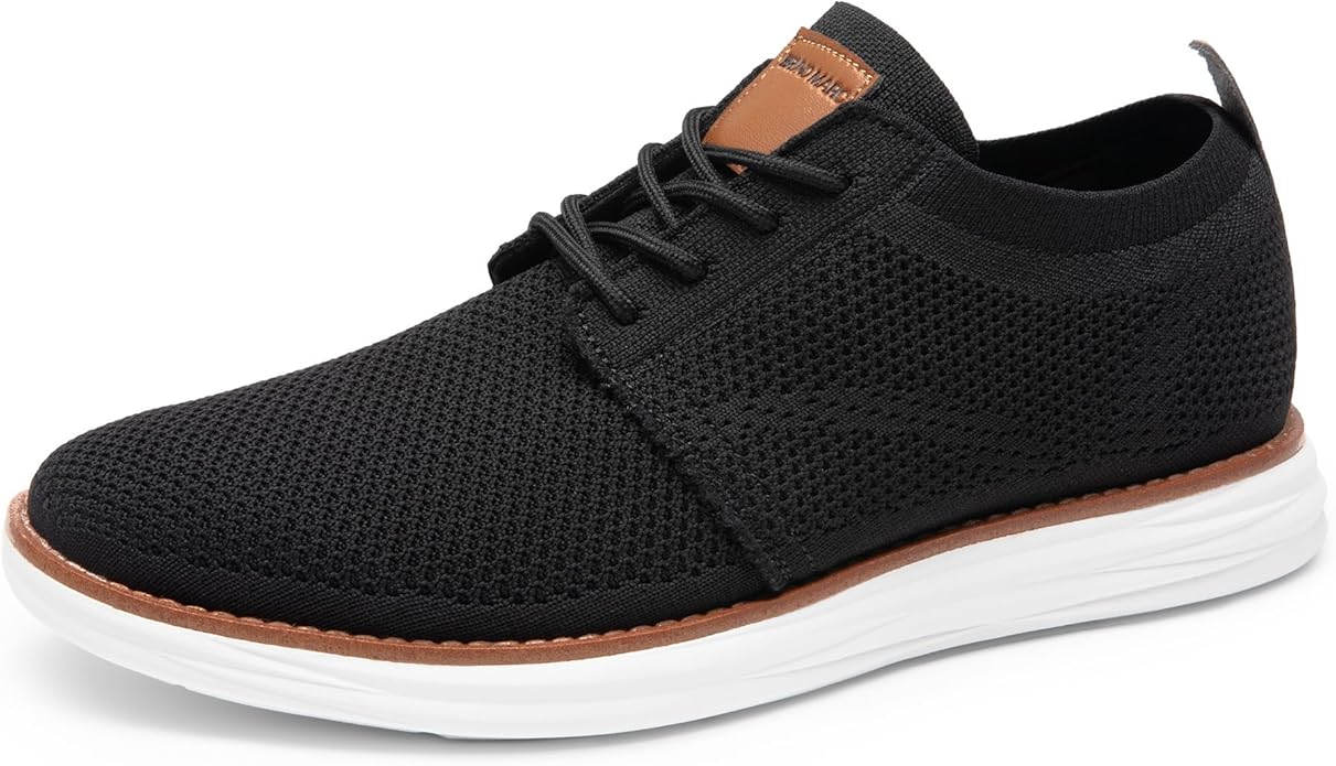 Bruno Marc Men's KnitFlex Breeze Sneakers – Breathable Mesh, Memory Foam & EVA Sole