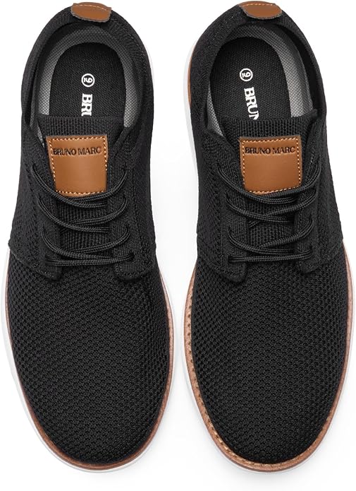 Bruno Marc Men's KnitFlex Breeze Sneakers – Breathable Mesh, Memory Foam & EVA Sole