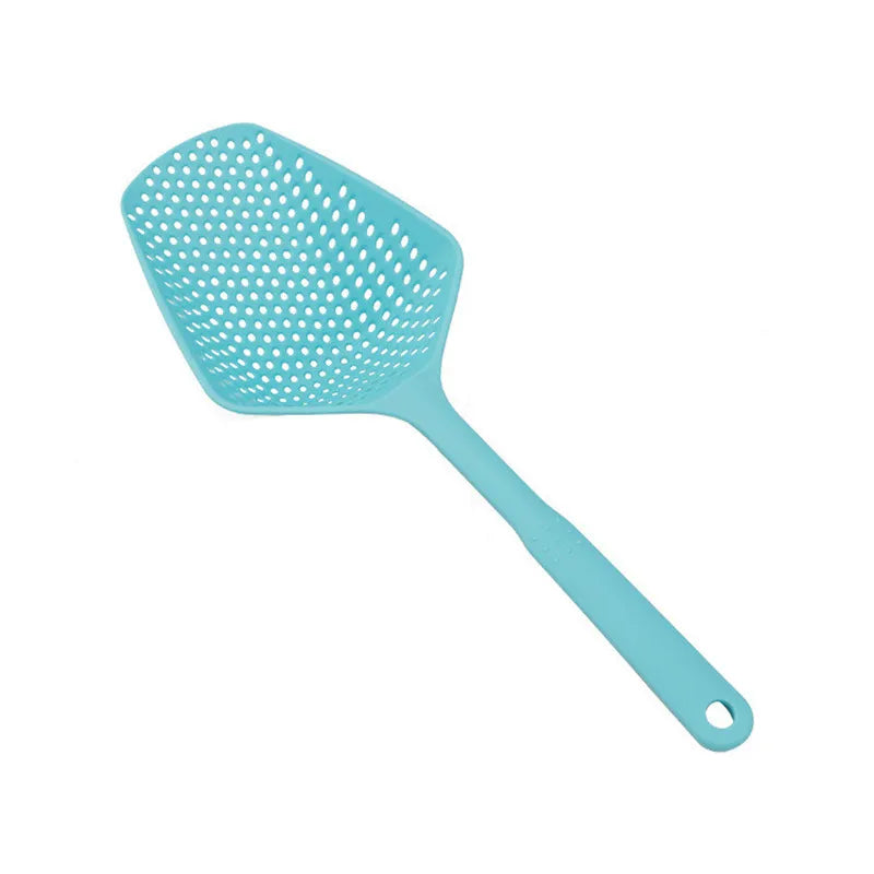 Nylon Strainer Scoop Colander | Large Food-Grade Slotted Spoon for Frying, Soup & Draining