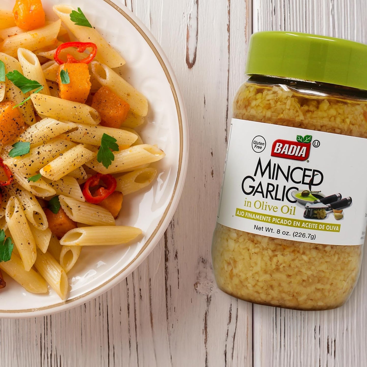Badia Minced Garlic in Olive Oil, 8 oz Jar
