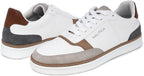 Nautica Men's Classic Low Top Sneakers – Faux Leather, Lace-Up & Rubber Outsole