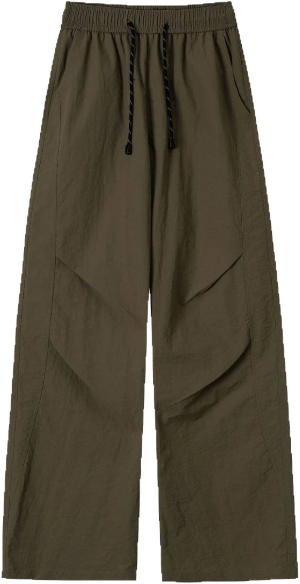 Men's Wide Leg Cargo Pants – Relaxed Fit 100% Cotton Streetwear