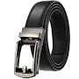 Men's Genuine Leather Ratchet Belt – Auto-Lock Buckle, 1/5" Micro-Adjust & Trim-to-Fit