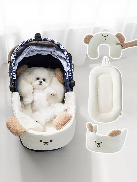 Cute Cartoon Pet Mat | Soft Cotton Dog & Cat Bed Mat – Portable