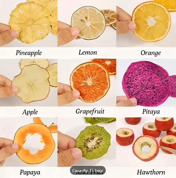 15-Flavor Colorful Fruit Tea Cold Brew Bags | Freeze-Dried Fruit, Vitamin C, No Sugar | 150g