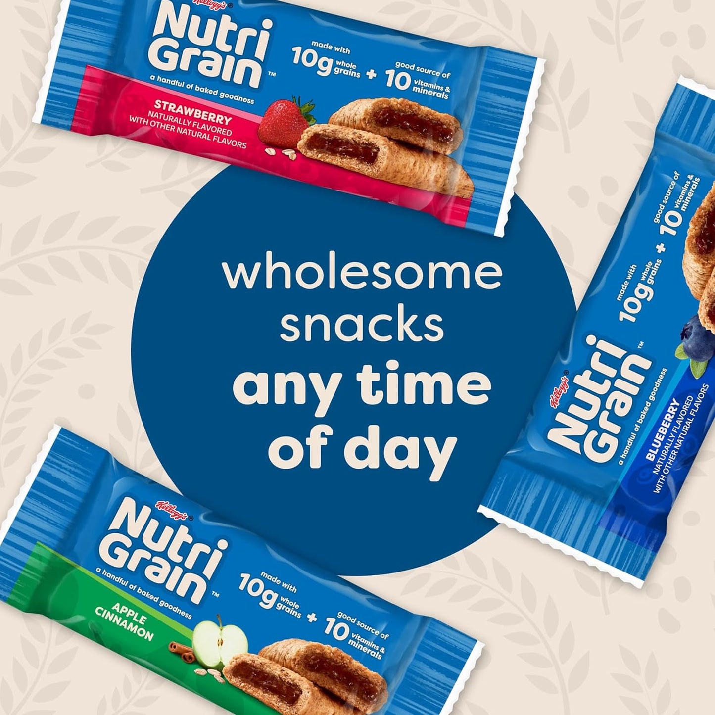 Nutri-Grain Soft Baked Breakfast Bars – Variety Pack, 4 Boxes, 32 Bars