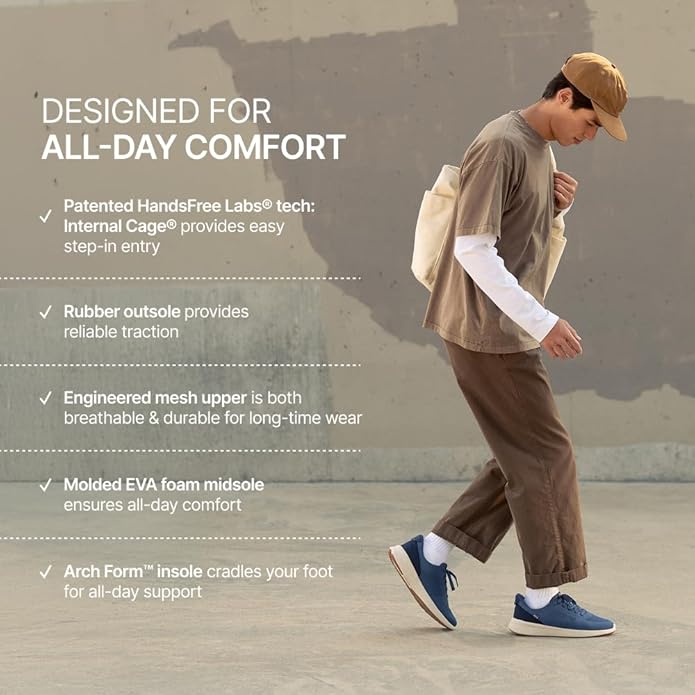 Kizik Men's Lima 2 Hands-Free Sneakers – Stretch Knit & EVA Cushioning