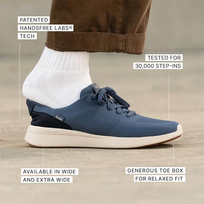 Kizik Men's Lima 2 Hands-Free Sneakers – Stretch Knit & EVA Cushioning