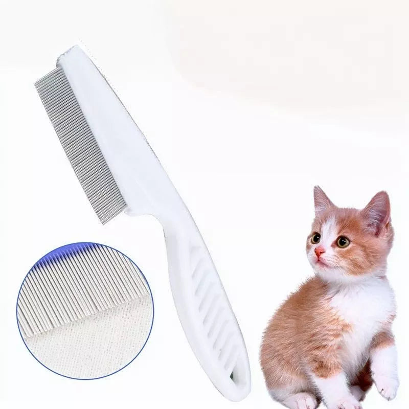 Fine Tooth Pet Hair Remover Comb | Flea & Tangle Detangling Comb for Dogs & Cats