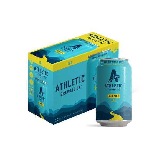 Athletic Brewing Run Wild IPA Non-Alcoholic Beer | 12 fl. oz. Cans (12 Pack)