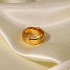 18K Gold-Plated Pearl Ring | Stainless Steel Band | Sizes 6–8