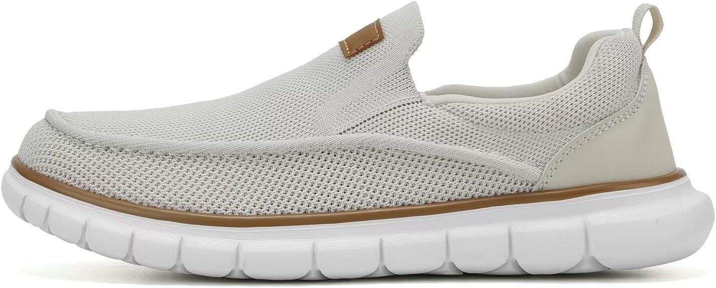 Men's Slip-On Knit Loafer Sneakers – Memory Foam Insole, EVA Sole & Breathable Upper