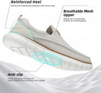 Men's Slip-On Knit Loafer Sneakers – Memory Foam Insole, EVA Sole & Breathable Upper