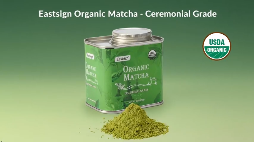 Eastsign Ceremonial Grade Matcha Powder – USDA Organic, 16 oz
