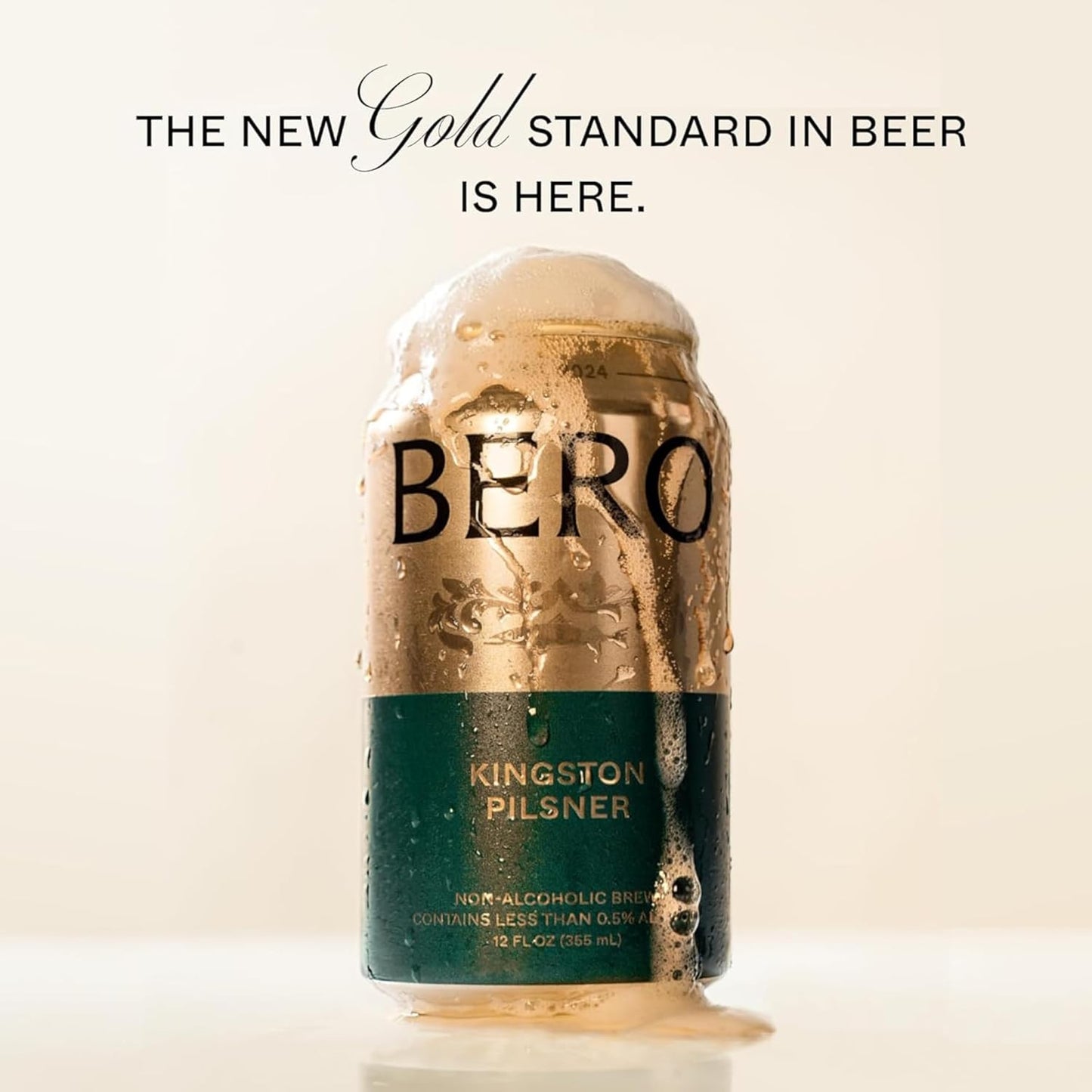 BERO Non-Alcoholic Beer Variety Pack – Kingston Golden Pils & Edge Hill Hazy IPA, 12 Count