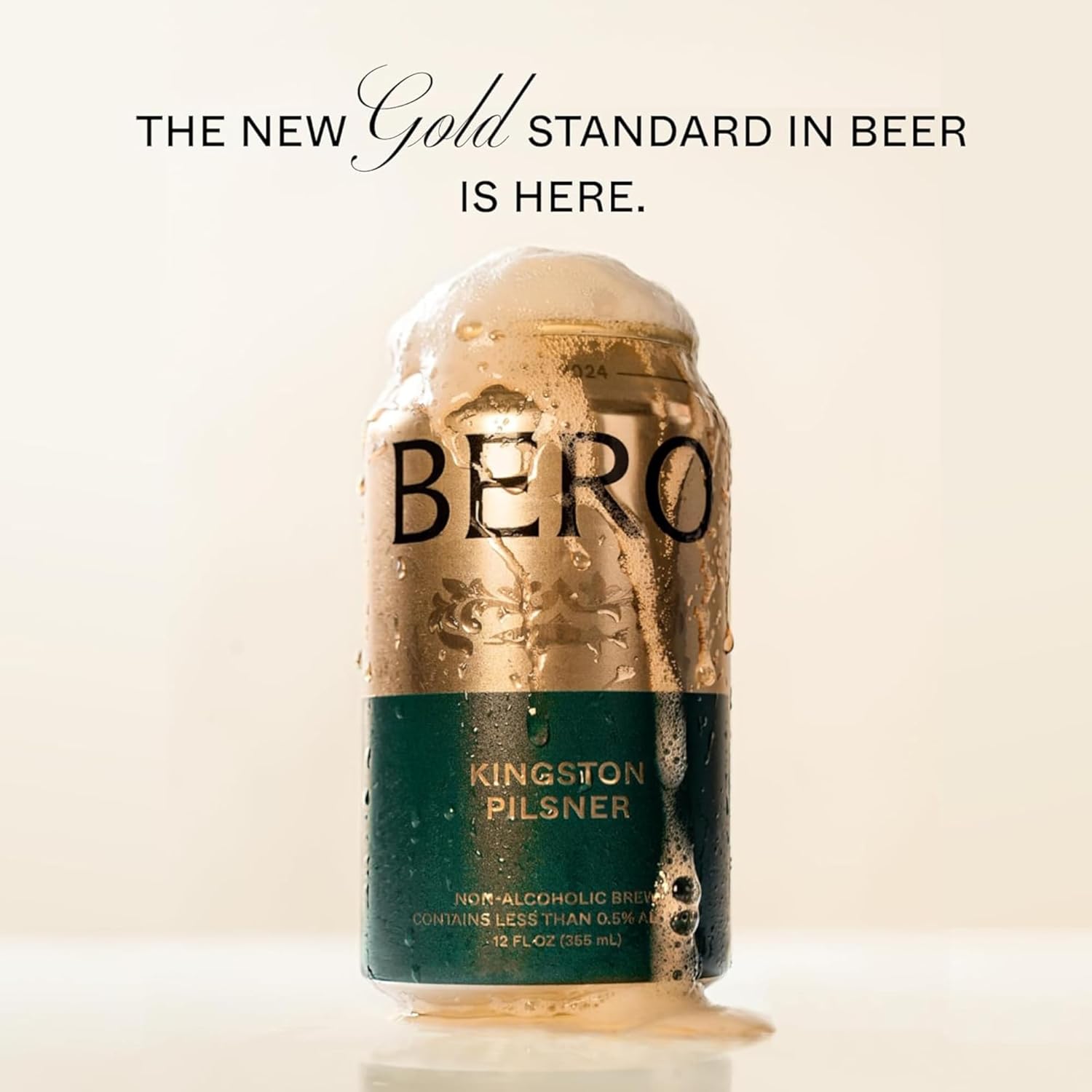 BERO Non-Alcoholic Beer Variety Pack – Kingston Golden Pils & Edge Hill Hazy IPA, 12 Count