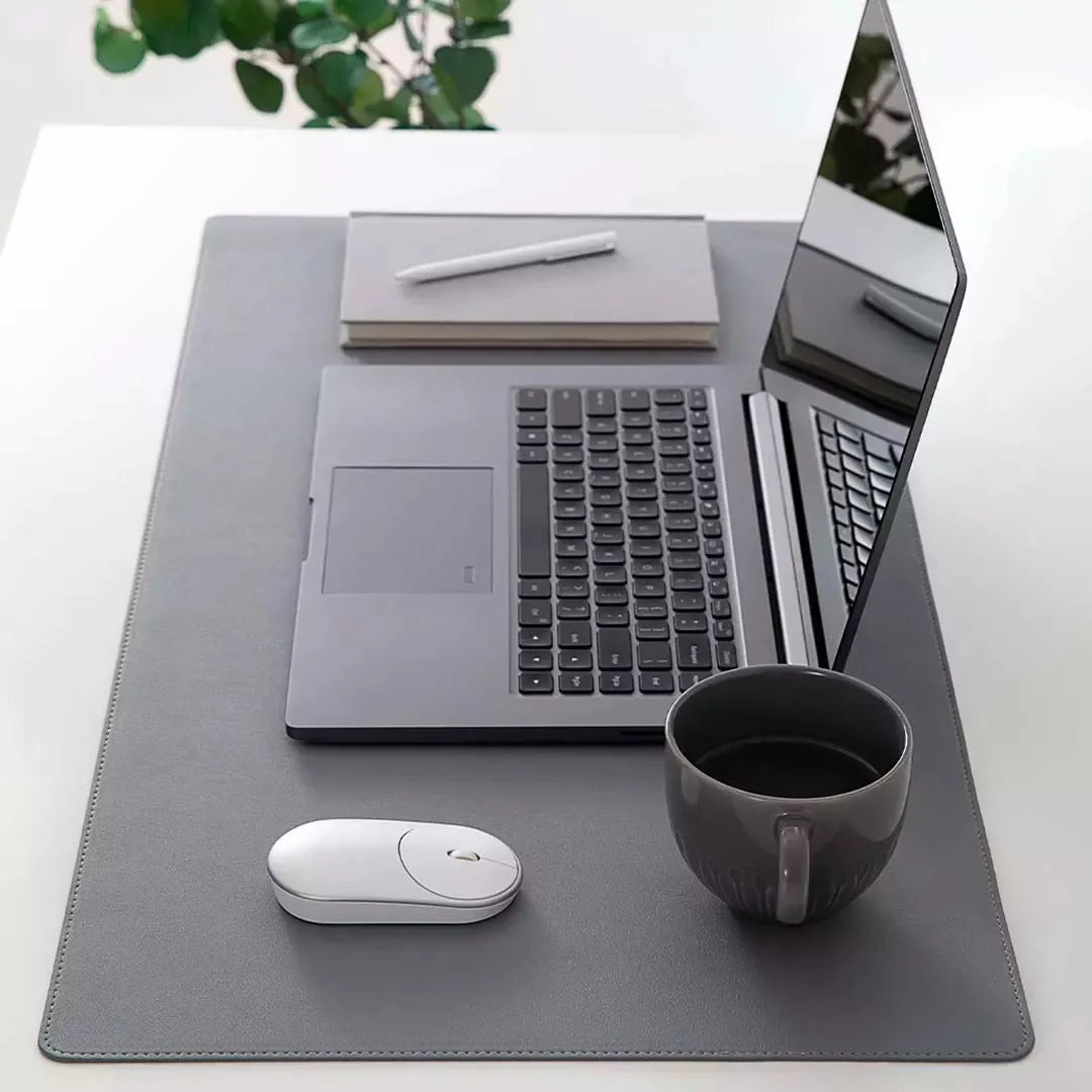 XL Waterproof Mouse Pad – 800×400mm Gaming & Office Desk Mat | Black & Grey