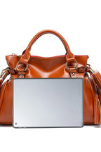 PU Leather Tassel Handbag – Large Shoulder Bag for Women